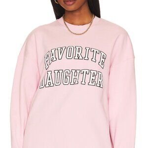 Favorite Daughter Light Pink Collegiate Sweatshirt